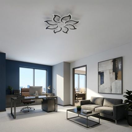 Brilagi - LED-dimmelhető mennyezeti ventilátor LED/44W/230V 3000-6500K Ø 90 cm fekete + távirányítóval