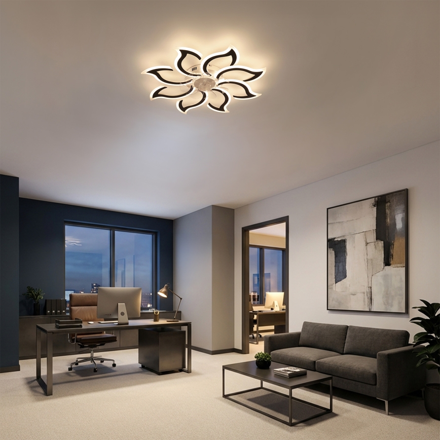 Brilagi - LED-dimmelhető mennyezeti ventilátor LED/44W/230V 3000-6500K Ø 90 cm fekete + távirányítóval
