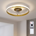BRILAGI - LED Dimmelhető mennyezeti ventilátor LED/66W/230V 3000-6500K átm. 55 cm fehér/arany + távirányító