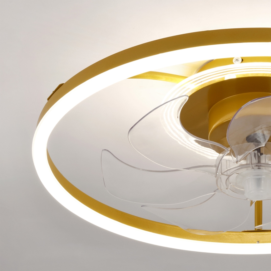 BRILAGI - LED fényerőszabályozható mennyezeti ventilátor LED/66W/230V 3000-6500K átm. 55 cm fehér/arany + távirányító