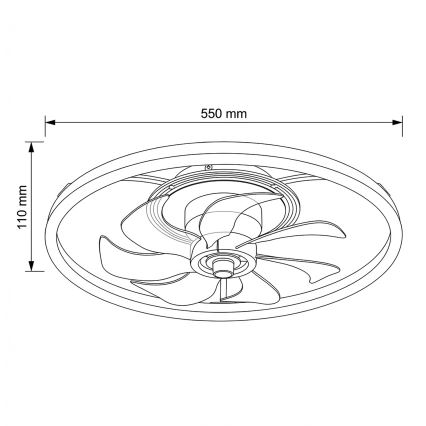 BRILAGI - LED fényerőszabályozható mennyezeti ventilátor LED/66W/230V 3000-6500K átm. 55 cm fehér/arany + távirányító