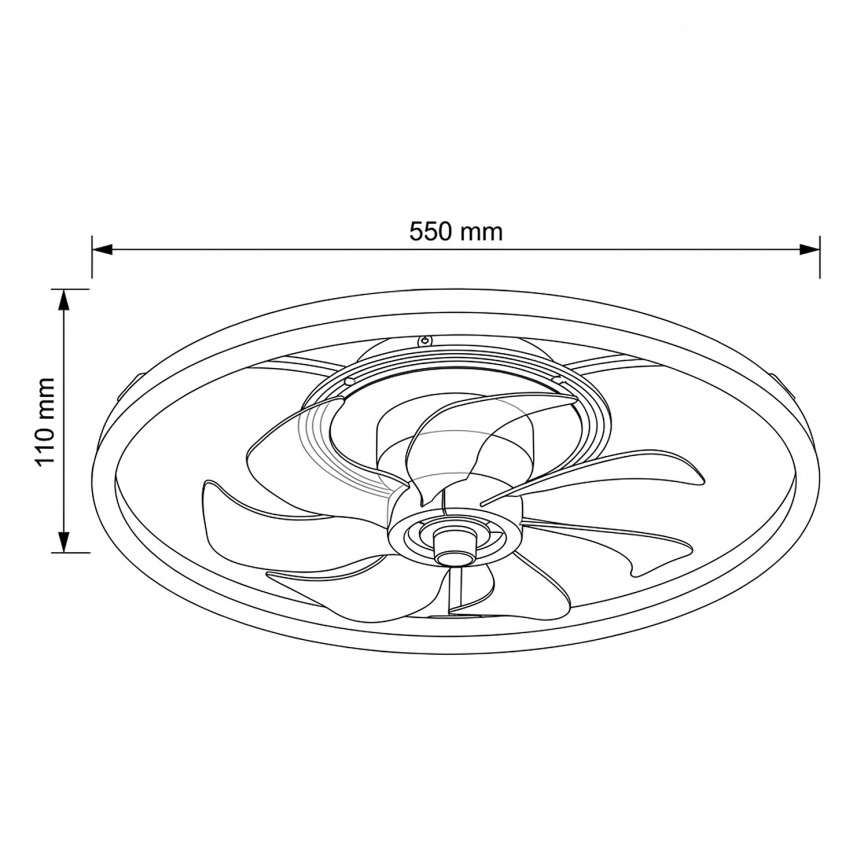 BRILAGI - LED fényerőszabályozható mennyezeti ventilátor LED/66W/230V 3000-6500K átm. 55 cm fehér/arany + távirányító