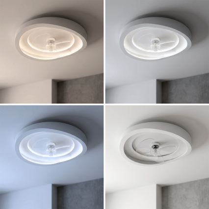 Brilagi - LED fényerőszabályozható mennyezeti ventilátor LED/80W/230V 3000-6500K átm. 50 cm fehér + távirányító