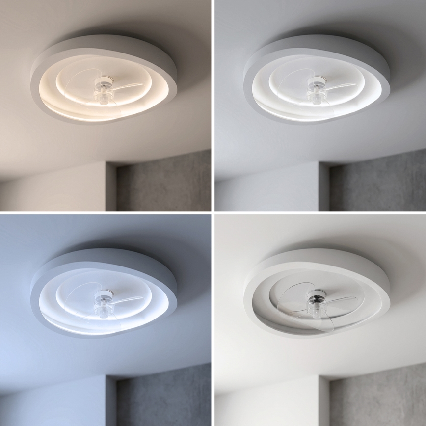 Brilagi - LED fényerőszabályozható mennyezeti ventilátor LED/80W/230V 3000-6500K átm. 50 cm fehér + távirányító
