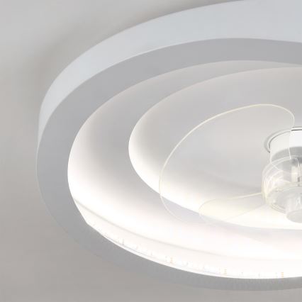 Brilagi - LED fényerőszabályozható mennyezeti ventilátor LED/80W/230V 3000-6500K átm. 50 cm fehér + távirányító