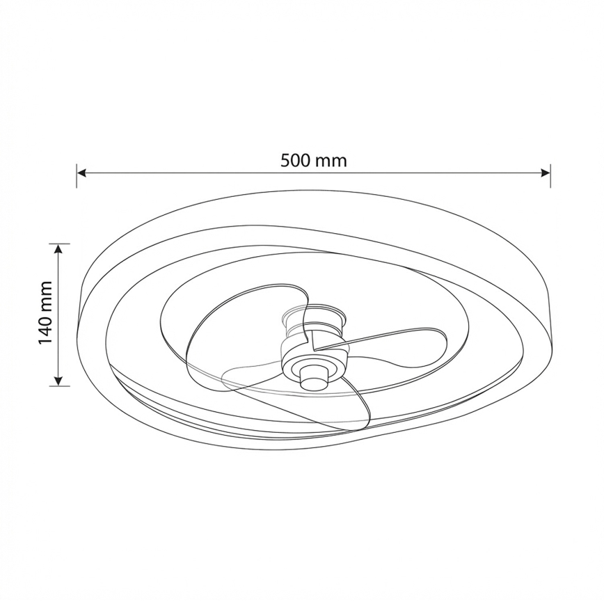 Brilagi - LED fényerőszabályozható mennyezeti ventilátor LED/80W/230V 3000-6500K átm. 50 cm fehér + távirányító
