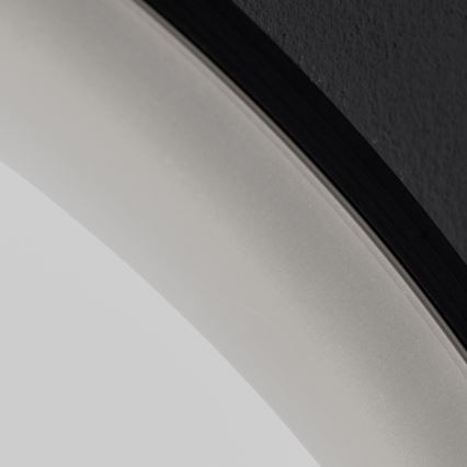 Brilagi - ALU PRO LED dimmelhető, fűtött fürdőszobai tükör háttérvilágítással 18W/230V Ø 60 cm 3000/4000/6500K IP44 fekete CRI 90