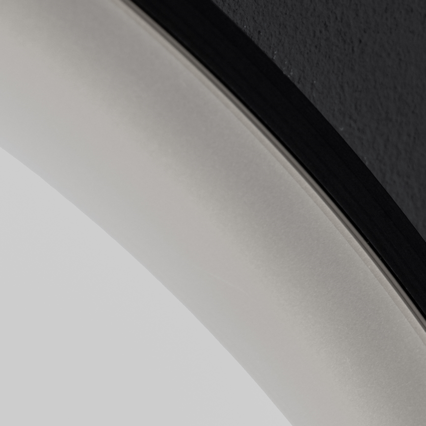 Brilagi - ALU PRO LED dimmelhető, fűtött fürdőszobai tükör háttérvilágítással 18W/230V Ø 60 cm 3000/4000/6500K IP44 fekete CRI 90