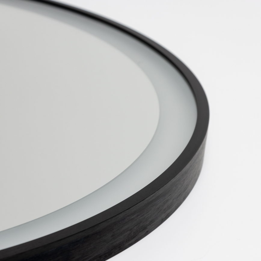 Brilagi - ALU PRO LED dimmelhető, fűtött fürdőszobai tükör háttérvilágítással 18W/230V Ø 60 cm 3000/4000/6500K IP44 fekete CRI 90