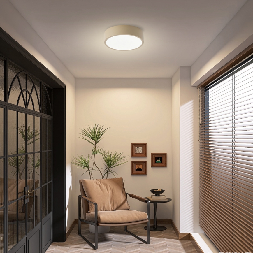 Brilagi - LED Dimmelhető mennyezeti lámpa POOL LED/18W/230V 3000-6000K 20 cm bézs + távirányító