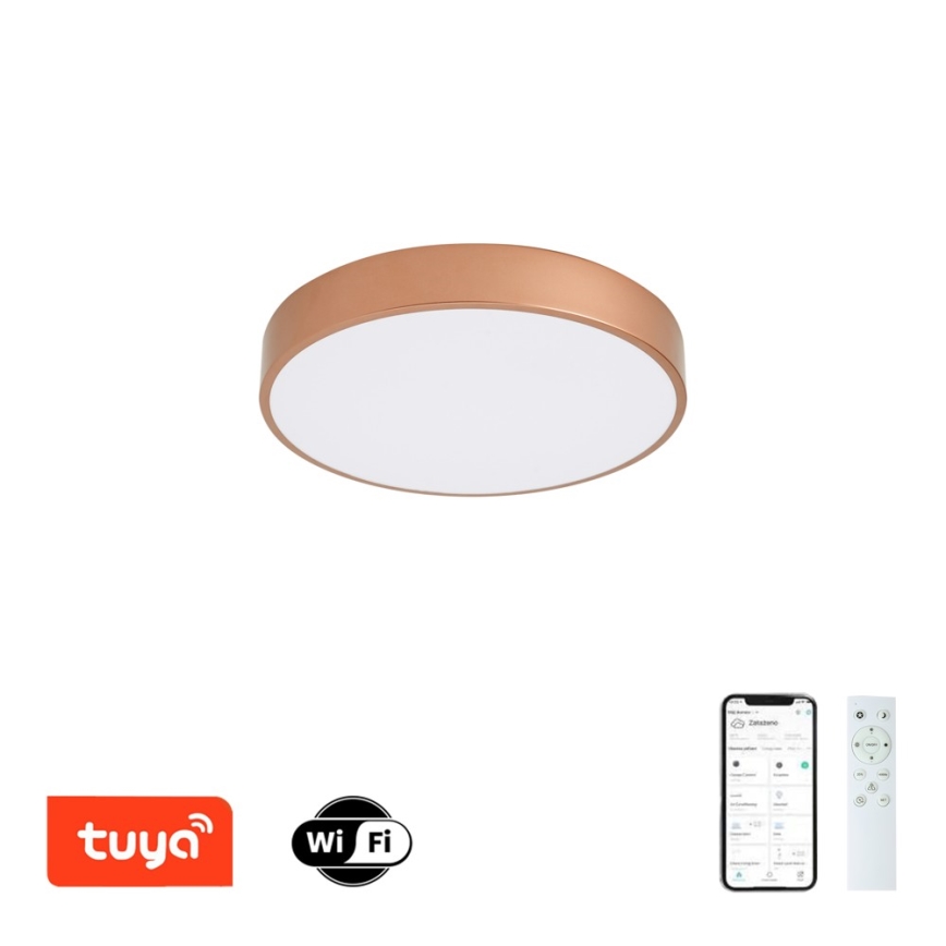 Brilagi - Fényerőszabályozható LED mennyezeti lámpa POOL SMART LED/48W/230V 3000-6000K átm. 40 cm Wi-Fi Tuya bronz színű + távirányítóval