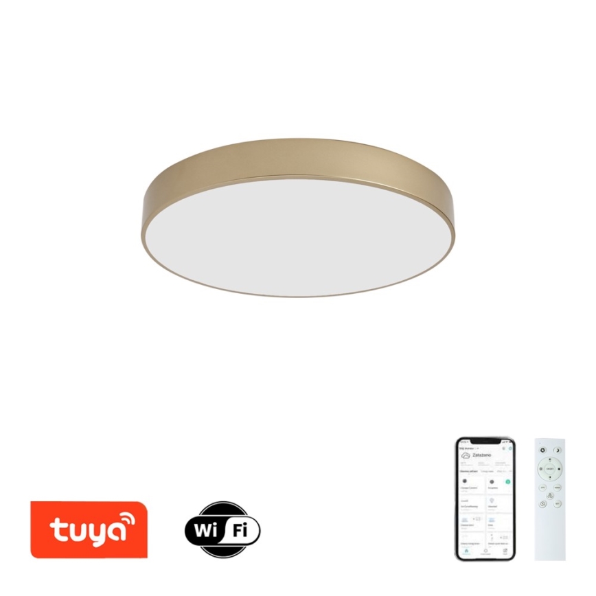 Brilagi - Dimmelhető LED mennyezeti lámpatest POOL SMART LED/60W/230V 3000-6000K Ø 50 cm Wi‑Fi Tuya arany + távirányító