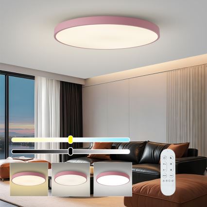 Brilagi - dimmelhető POOL SMART LED lámpatest, 128 W, 230 V, átmérő 100 cm, Tuya Wi‑Fi + távirányító, rózsaszín