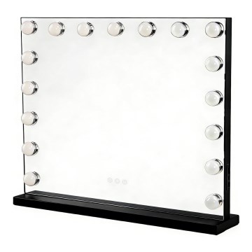Brilagi - LED dimmelhető sminktükör HOLLYWOOD LED/15W/230V 3000/4000/6500K 60x50 cm fekete