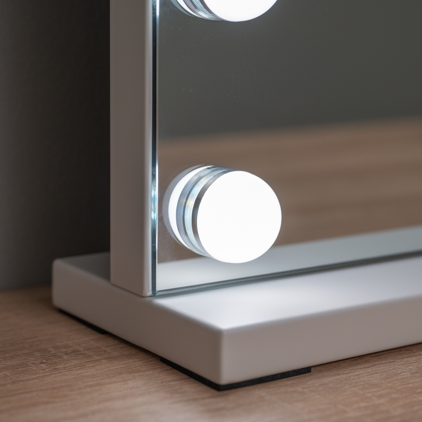BRILAGI - LED fényerőszabályzós sminktükör HOLLYWOOD LED/15W/230V CCT + 2x USB 60x50 cm fehér