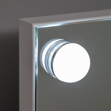 BRILAGI - LED fényerőszabályzós sminktükör HOLLYWOOD LED/15W/230V CCT + 2x USB 60x50 cm fehér