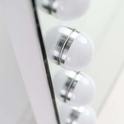 BRILAGI - LED fényerőszabályzós sminktükör HOLLYWOOD LED/15W/230V CCT + 2x USB 60x50 cm fehér