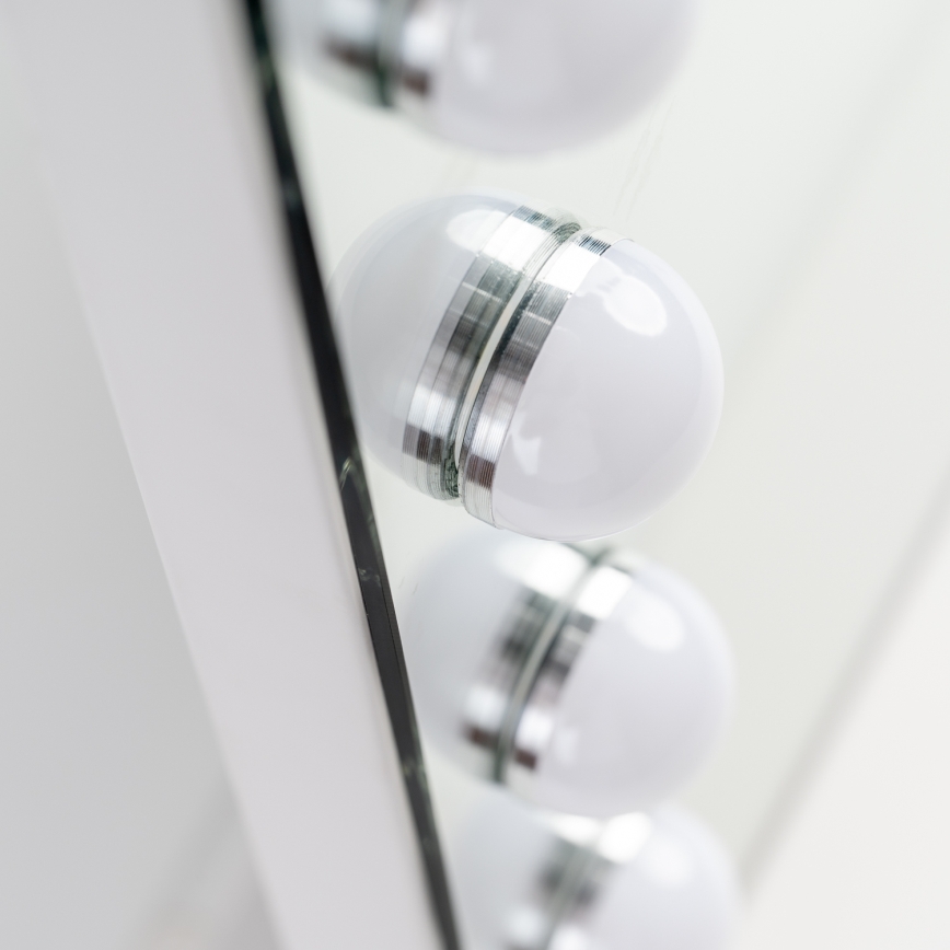 BRILAGI - LED fényerőszabályzós sminktükör HOLLYWOOD LED/15W/230V CCT + 2x USB 60x50 cm fehér