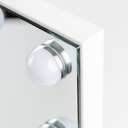 BRILAGI - LED fényerőszabályzós sminktükör HOLLYWOOD LED/15W/230V CCT + 2x USB 60x50 cm fehér