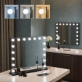 BRILAGI - LED Dimmelhető sminktükör HOLLYWOOD LED/15W/230V CCT + 2x USB 60x50 cm fekete