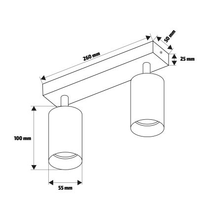 Brilagi - LED RGBW dimmelhető spotlámpa SELE 2xGU10/6,5W/230V 2700-6500K fekete/arany