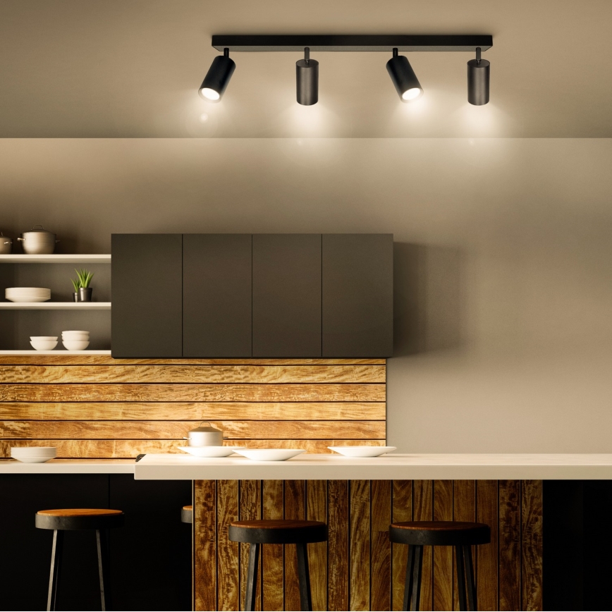 Brilagi - LED RGBW fényerőszabályozható spotlámpa SELE 4xGU10/6,5W/230V 2700-6500K fekete