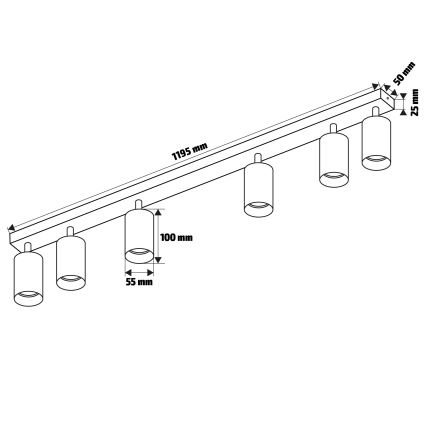 Brilagi - LED RGBW dimmelhető spotlámpa SELE 6xGU10/6,5W/230V 2700-6500K antracit