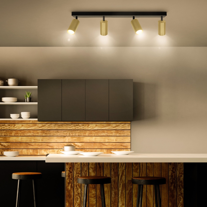 Brilagi - LED RGBW fényerőszabályozható spotlámpa SELE GOLDEN 4xGU10/6,5W/230V 2700-6500K fekete/arany