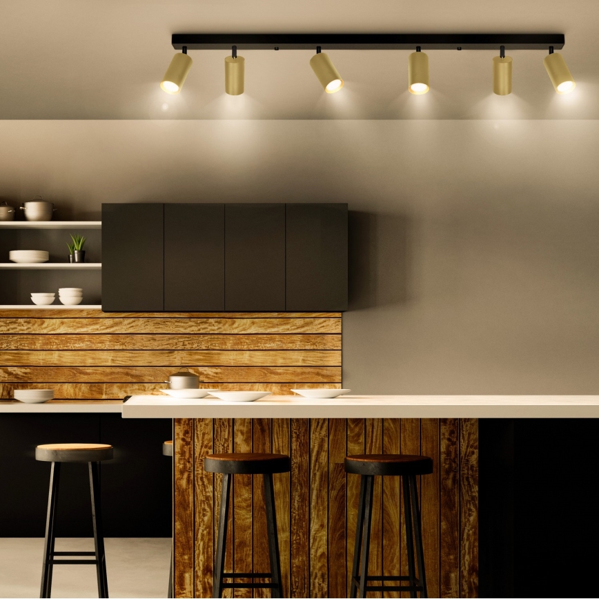 Brilagi - LED RGBW dimmelhető spotlámpa SELE GOLDEN 6xGU10/6,5W/230V 2700-6500K fekete/arany