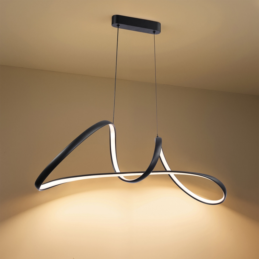 Brilagi - LED fényerőszabályozható kábeles függőlámpa TWISTER LED/60W/230V 3000-6000K fekete + távirányító
