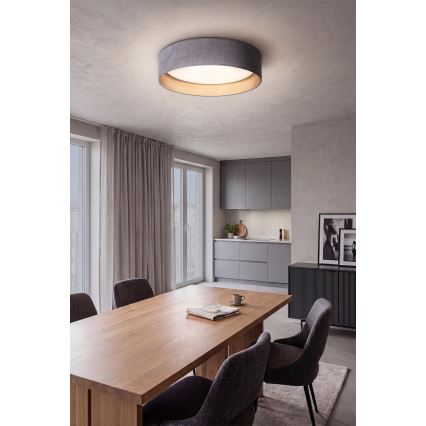 Brilagi - LED fényerőszabályozható mennyezeti lámpa VELVET SMARTIX LED/36W/230V 3000-6000K átm. 55 cm szürke/arany Wi-Fi Tuya Beacon + távirányító