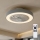 Brilagi - LED dimmelhető ventilátoros mennyezeti lámpa LED/38W/230V 3000-6500K 3000-6500K átm. 50 cm szürke + távirányító