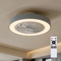Brilagi - LED dimmelhető ventilátoros mennyezeti lámpa LED/38W/230V 3000-6500K átm. 50 cm szürke + távirányító