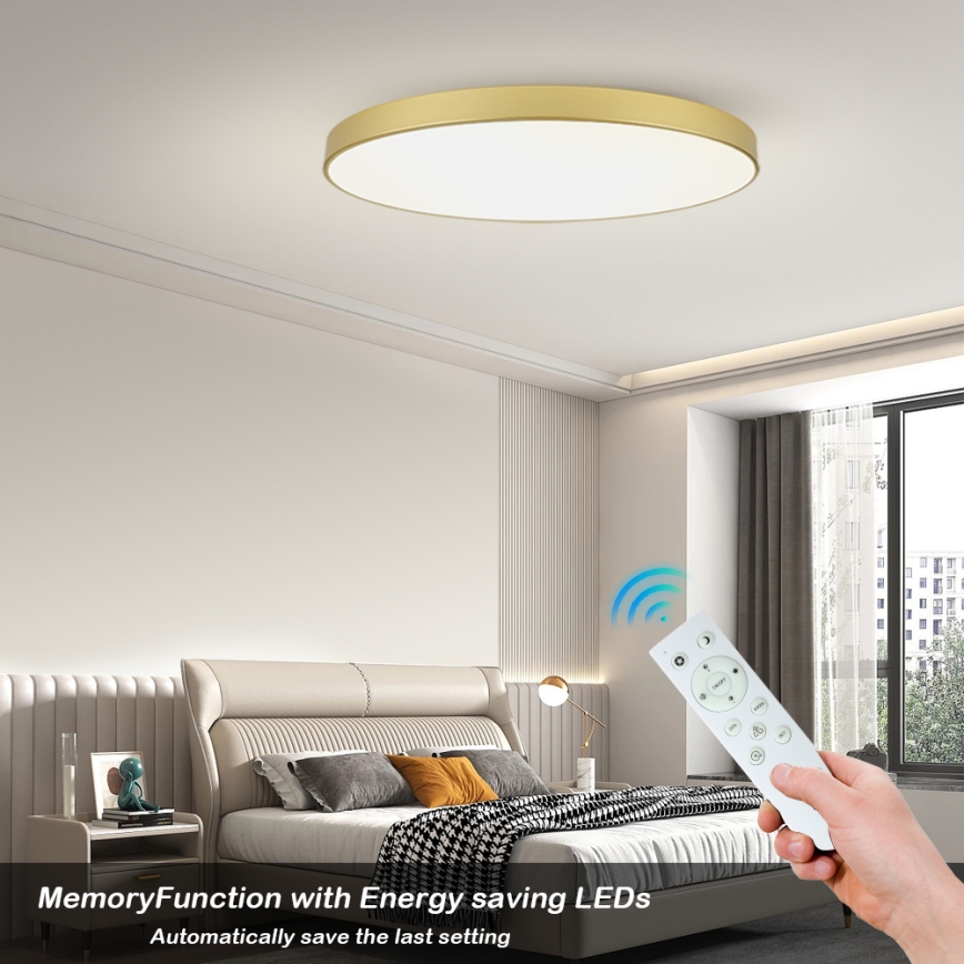 Brilagi - LED dimmelhető mennyezeti lámpatest POOL SMART LED/180W/230V 3000-6000K 120 cm arany Wi-Fi Tuya + távirányító