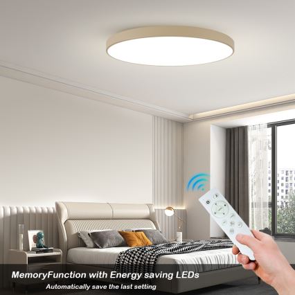 Brilagi - Dimmelhető LED mennyezeti lámpatest POOL SMART LED/180W/230V 3000-6000K 120 cm bézs Wi-Fi Tuya + távirányító