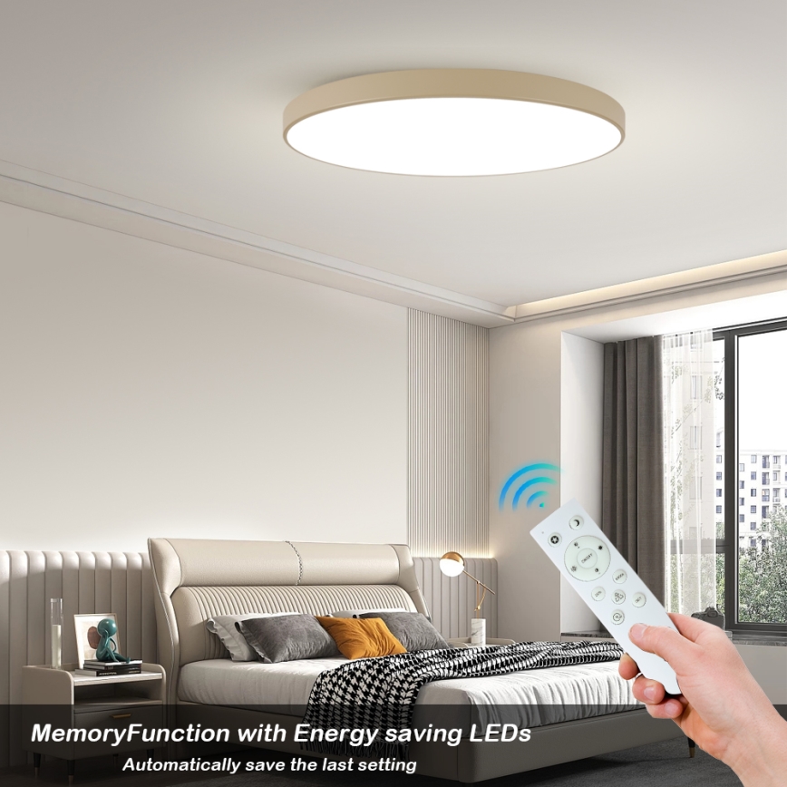 Brilagi - Dimmelhető LED mennyezeti lámpatest POOL SMART LED/180W/230V 3000-6000K 120 cm bézs Wi-Fi Tuya + távirányító
