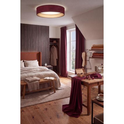 Brilagi - LED dimmelhető mennyezeti lámpa VELVET SMARTIX STARS LED/24W/230V 3000–6000K Ø 45 cm bordó/arany Wi-Fi Tuya Beacon + távirányító