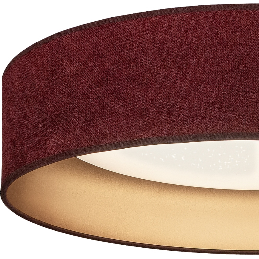 Brilagi - LED dimmelhető mennyezeti lámpa VELVET SMARTIX STARS LED/24W/230V 3000–6000K Ø 45 cm bordó/arany Wi-Fi Tuya Beacon + távirányító
