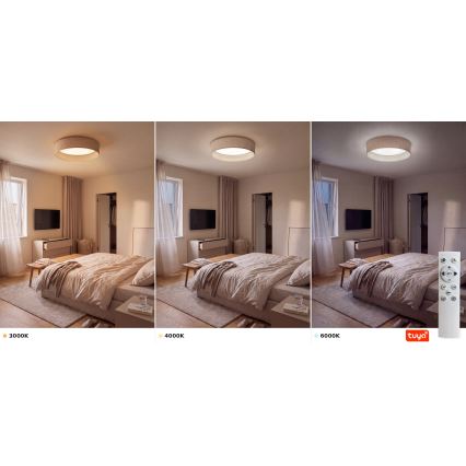 Brilagi - LED dimmelhető mennyezeti lámpatest VELVET SMARTIX STARS LED/36W/230V 3000-6000K átm. 55 cm bézs Wi-Fi Tuya Beacon + távvezérlő