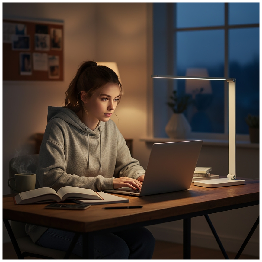 Brilagi - LED dimmelhető érintéses asztali lámpa vezeték nélküli QI töltéssel MODO CHARGE LED/7W/5V 3000/4000/6000K fehér