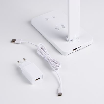 Brilagi - LED dimmelhető érintéses asztali lámpa vezeték nélküli QI töltéssel MODO CHARGE LED/7W/5V 3000/4000/6000K fehér