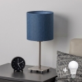 Brilagi - LED-es asztali lámpa NUBILA 1xE27/60W/230V sötétkék