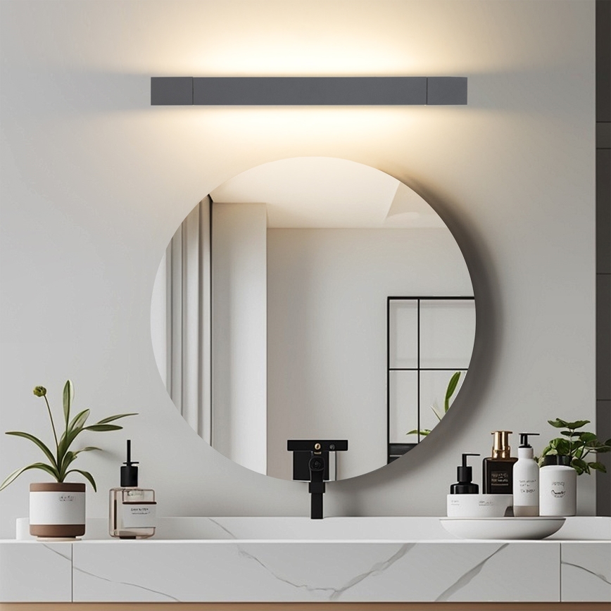 Brilagi - AQUA LINE LED fürdőszobai tükörvilágítás, 12W/230V, 45 cm, IP44, antracit, CRI 90