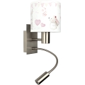 Brilagi - LED-es gyerek rugalmas fali lámpa BOBO 1xE27/25W/230V + LED/3W matt króm/krémszínű/nyuszik