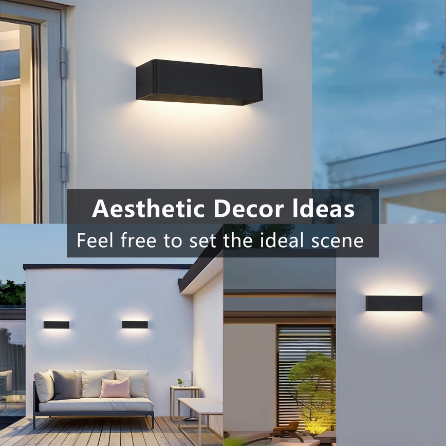 Brilagi - LED-es kültéri fali lámpa DONNANI LED/12W/230V 30 cm fekete IP44