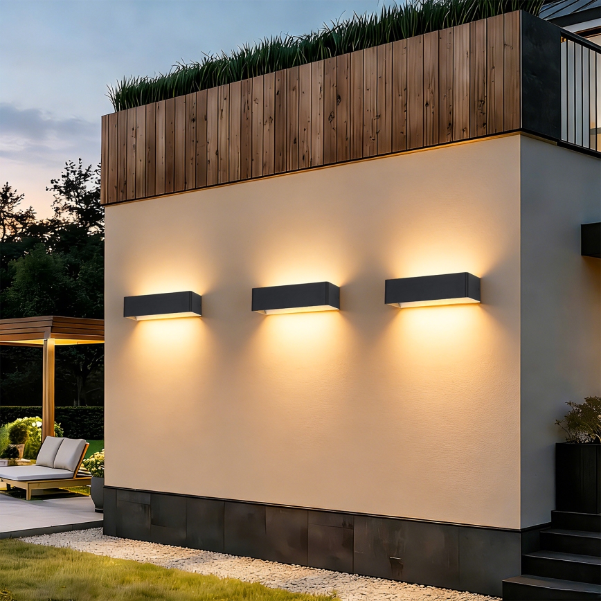 Brilagi - LED-es kültéri fali lámpa DONNANI LED/12W/230V 30 cm fekete IP44