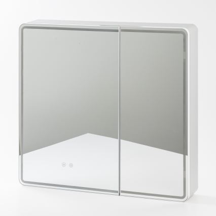 BRILAGI - LED-es tükrös fürdőszobai szekrény beépített világítással NOTO DOUBLE 77x70 cm