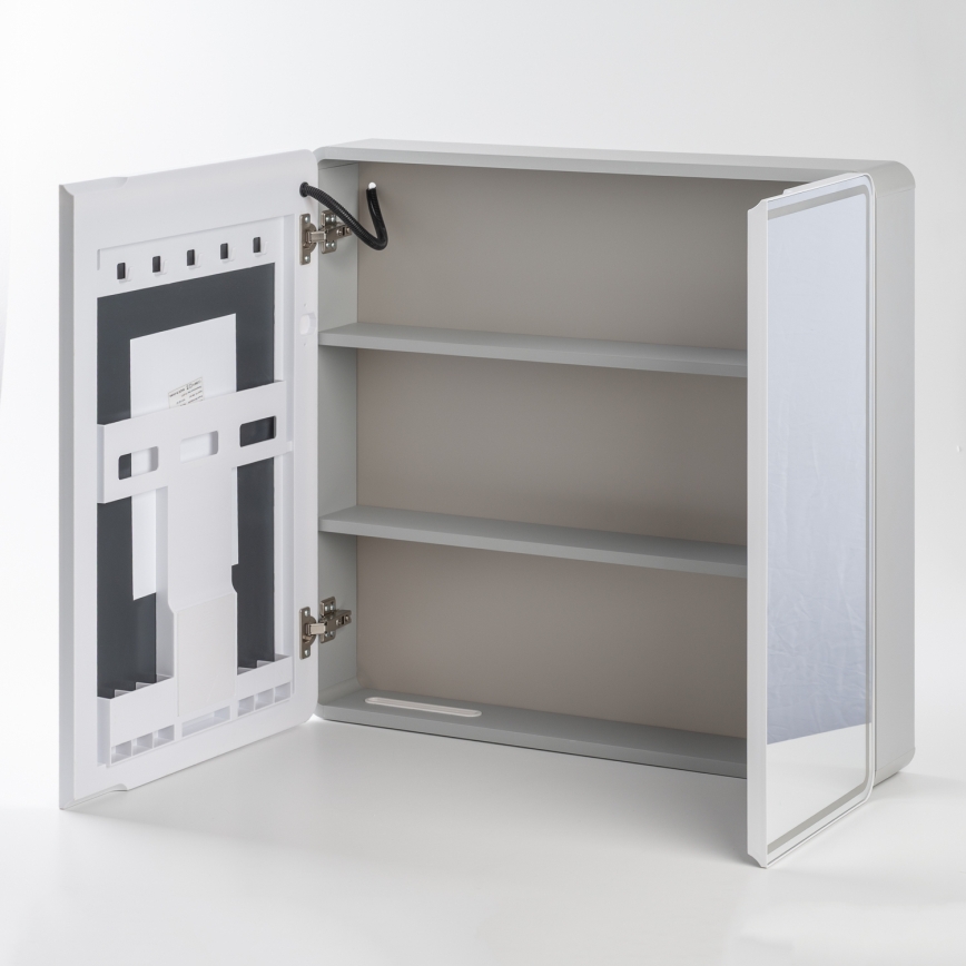 BRILAGI - LED-es tükrös fürdőszobai szekrény beépített világítással NOTO DOUBLE 77x70 cm