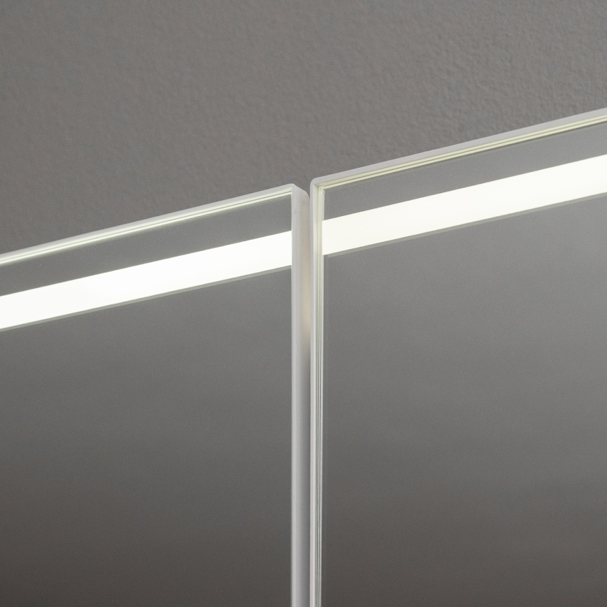 BRILAGI - LED-es tükrös fürdőszobai szekrény beépített világítással NOTO DOUBLE 77x70 cm