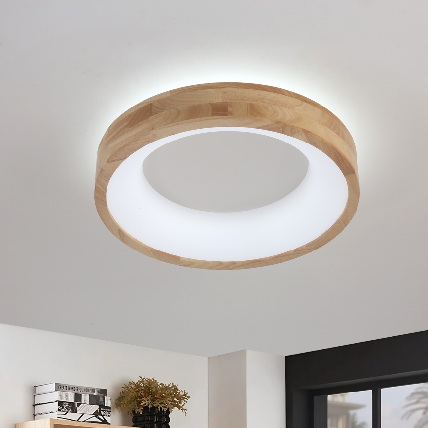 Brilagi - LED mennyezeti lámpa FALCON WOOD LED/30W/230V 3000/4000/6000K átm. 45 cm, fa kivitel